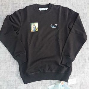 Off-White Hayez "The Kiss" Print Black Sweatshirt